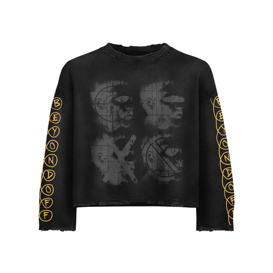 4 FACES BLACK LONGSLEEVE